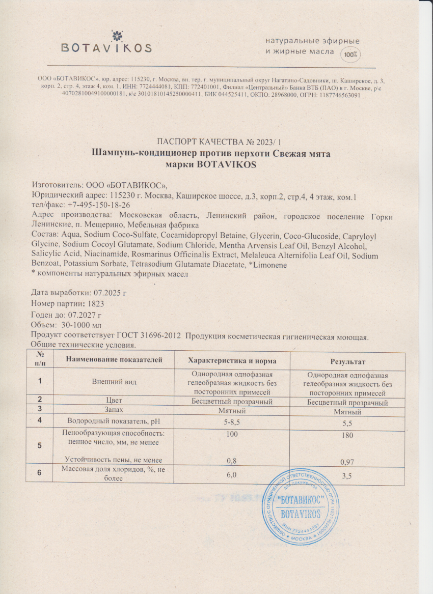 Паспорт №072025